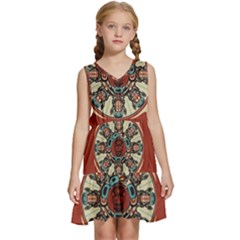 Grateful Dead Pacific Northwest Kids  Sleeveless Tiered Mini Dress by Mog4mog4