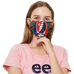 Grateful Dead Pattern Fitted Cloth Face Mask (adult) by Mog4mog4