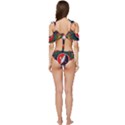 Grateful Dead Pattern Ruffle Edge Tie Up Bikini Set	 View4