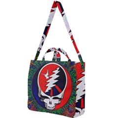 Grateful Dead Pattern Square Shoulder Tote Bag by Mog4mog4