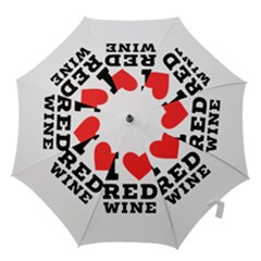 I Love Red Wine Hook Handle Umbrellas (medium) by ilovewhateva
