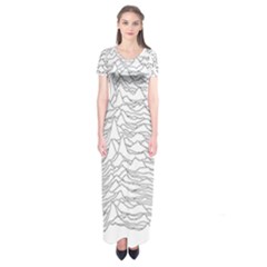 Joy Division Unknown Pleasures Post Punk Short Sleeve Maxi Dress by Mog4mog4