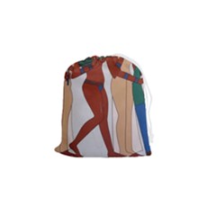 Egypt Fresco Mural Decoration Drawstring Pouch (small) by Mog4mog4