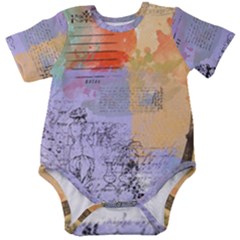 Scrapbook Paris Vintage France Baby Short Sleeve Bodysuit by Mog4mog4