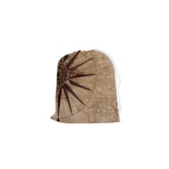 Compass Map Nautical Antique Drawstring Pouch (xs) by Mog4mog4