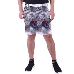 Lion King Head Men s Pocket Shorts by Mog4mog4