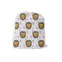 Lion Heads Pattern Design Doodle Drawstring Pouch (Large) View2