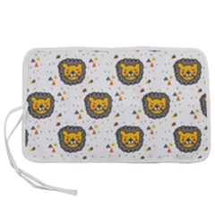 Lion Heads Pattern Design Doodle Pen Storage Case (s) by Mog4mog4