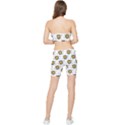 Lion Heads Pattern Design Doodle Stretch Shorts and Tube Top Set View2