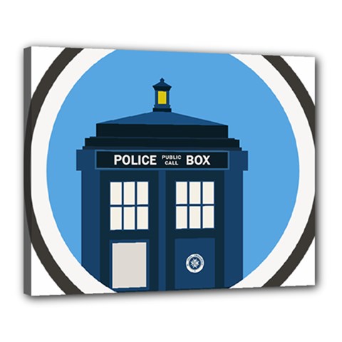 Doctor Who Tardis Canvas 20  X 16  (stretched) by Mog4mog4