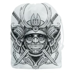 Drawing Samurai Tattoo Sketch Japanese Samurai Drawstring Pouch (3xl) by Mog4mog4