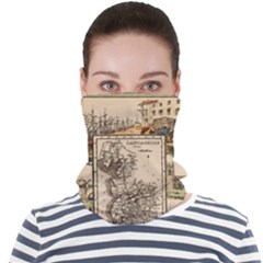 Antique Map Railway Lines Railway Train Char Face Seamless Bandana (adult) by Mog4mog4