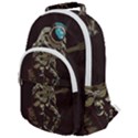 Astronaut Playing Guitar Parody Rounded Multi Pocket Backpack View1