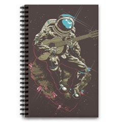 Astronaut Playing Guitar Parody 5 5  X 8 5  Notebook by Bakwanart