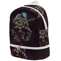 Astronaut Playing Guitar Parody Zip Bottom Backpack by Bakwanart
