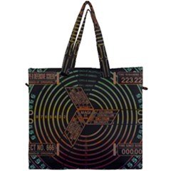 Black And Green Area Rug Neon Genesis Evangelion Computer Communication Canvas Travel Bag by Bakwanart