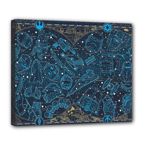 Position Of The Constellations Illustration Star Blue Deluxe Canvas 24  X 20  (stretched) by Bakwanart