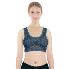Position Of The Constellations Illustration Star Blue Sports Bra With Pocket by Bakwanart