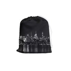 Photography Of Buildings New York City  Nyc Skyline Drawstring Pouch (medium) by Bakwanart