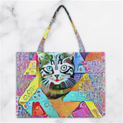 Kitten Cat Pet Animal Adorable Fluffy Cute Kitty Medium Tote Bag by 99art