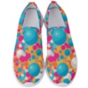 Circles Art Seamless Repeat Bright Colors Colorful Men s Slip On Sneakers View1