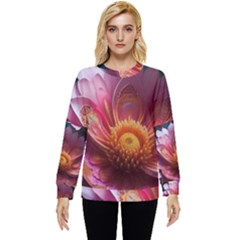 Pink Flowers Petals Blossoms Blooms Art Hidden Pocket Sweatshirt by 99art