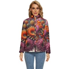 Flowers Flower Blossoms Petals Blooms Women s Puffer Bubble Jacket Coat by 99art