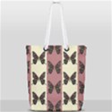 Butterflies Pink Old Ancient Texture Decorative Full Print Rope Handle Tote (Small) View2