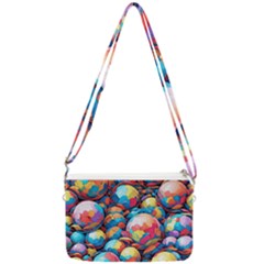 Pattern Seamless Balls Colorful Rainbow Colors Double Gusset Crossbody Bag by 99art
