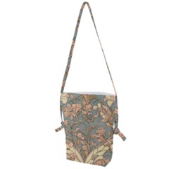 Art Nouveau Vintage Retro Pattern Floral Folding Shoulder Bag by 99art