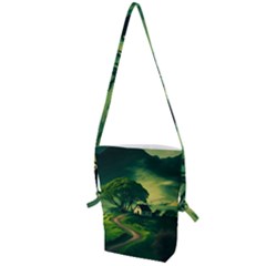 Landscape Scenery Nature Artwork Folding Shoulder Bag by 99art