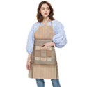 Wooden Wickerwork Texture Square Pattern Pocket Apron View1