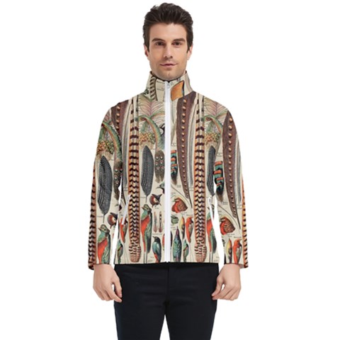 Feathers Birds Vintage Art Men s Bomber Jacket by Vaneshart