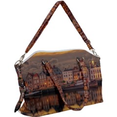 Old Port Of Maasslui Netherlands Canvas Crossbody Bag by 99art