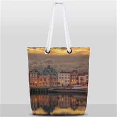 Old Port Of Maasslui Netherlands Full Print Rope Handle Tote (small) by 99art
