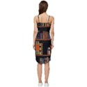 Assorted Title Of Books Piled In The Shelves Assorted Book Lot Inside The Wooden Shelf Wrap Frill Dress View4