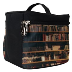 Books On Bookshelf Assorted Color Book Lot In Bookcase Library Make Up Travel Bag (small) by 99art