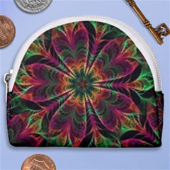 Multicolored Flower Mandala Wallpaper Kaleidoscope Pattern Horseshoe Style Canvas Pouch by 99art