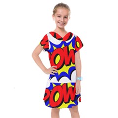 Pow Comic Comic Book Fight Kids  Drop Waist Dress by 99art