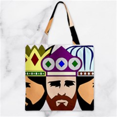 Comic-characters-eastern-magi-sages Zipper Grocery Tote Bag by 99art