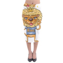 Animation-lion-animals-king-cool Midi Pencil Skirt by 99art