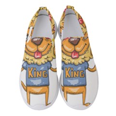 Animation-lion-animals-king-cool Women s Slip On Sneakers by 99art