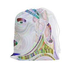 Maasai-man-people-abstract Drawstring Pouch (2xl) by 99art