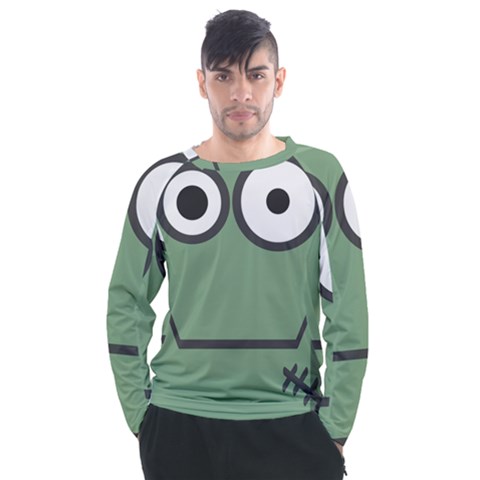 Cartoon-cute-frankenstein-halloween Men s Long Sleeve Raglan Tee by 99art