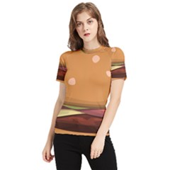 Hamburger-cheeseburger-burger-lunch Women s Short Sleeve Rash Guard by 99art