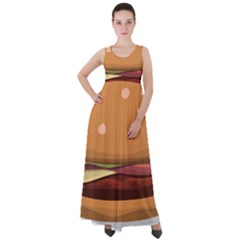 Hamburger-cheeseburger-burger-lunch Empire Waist Velour Maxi Dress by 99art