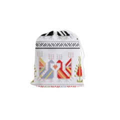 Bulgarian Folk Art Folk Art Drawstring Pouch (small) by 99art