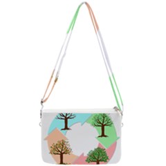 Seasons-of-the-year-year-tree Double Gusset Crossbody Bag by 99art