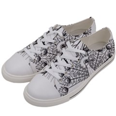 Peacock-plumage-display-bird Men s Low Top Canvas Sneakers by 99art
