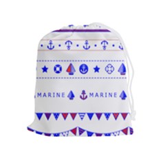 Marine Nautical Clip Art Drawstring Pouch (xl) by 99art